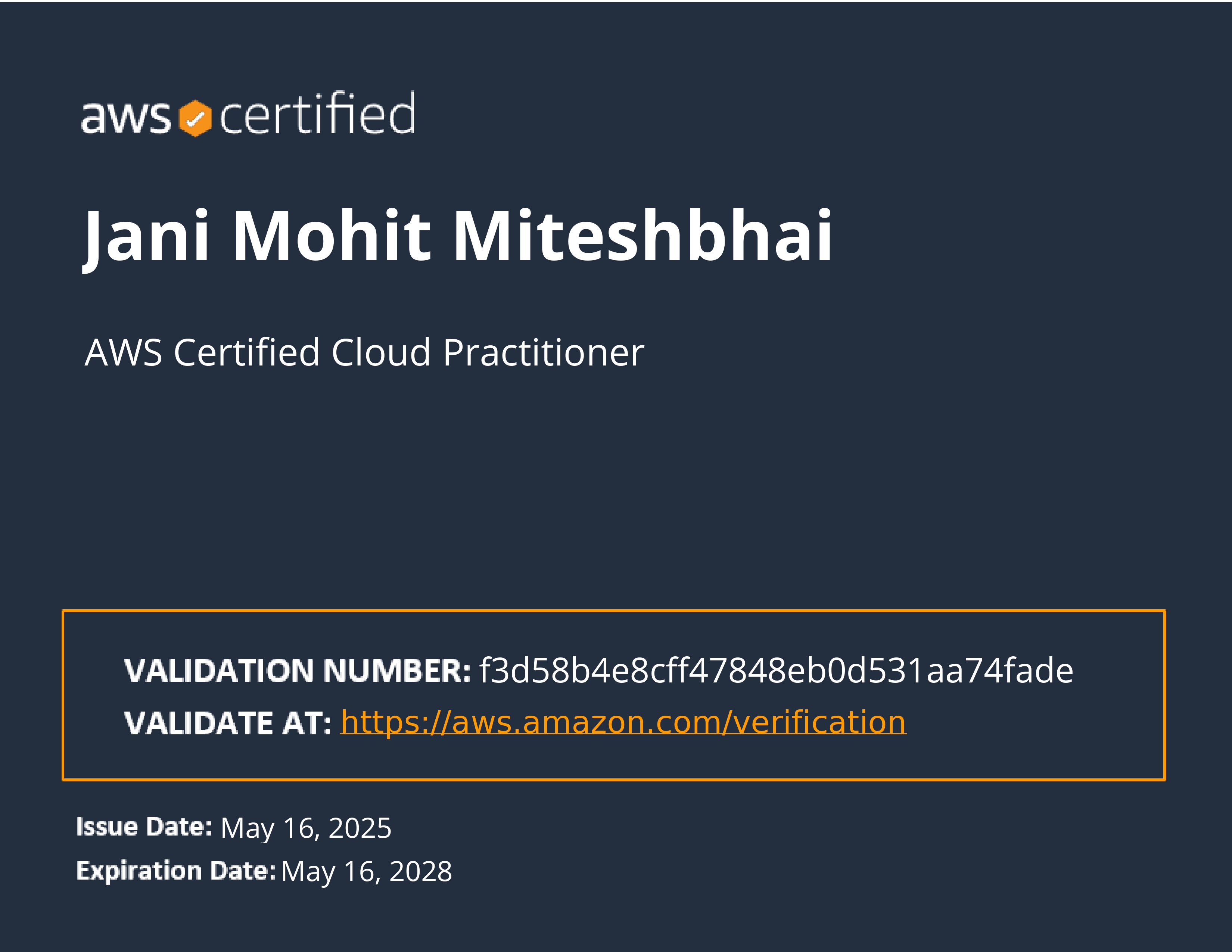 AWS Certified Cloud Practitioner